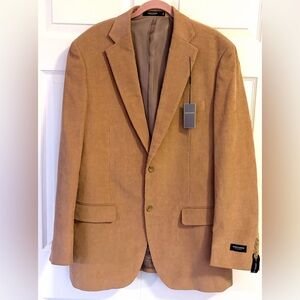 Dockers Men’s Corduroy Blazer Sport Coat Jacket Beige Cotton size 42 Long